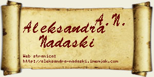 Aleksandra Nadaški vizit kartica